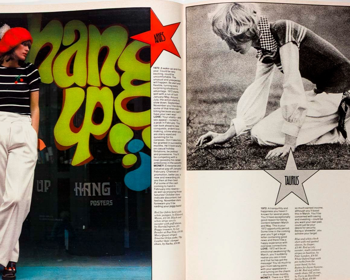 Biba BOB RICHARDSON Bus Stop 19 magazine January 1972 VTG nautical knits FASHION