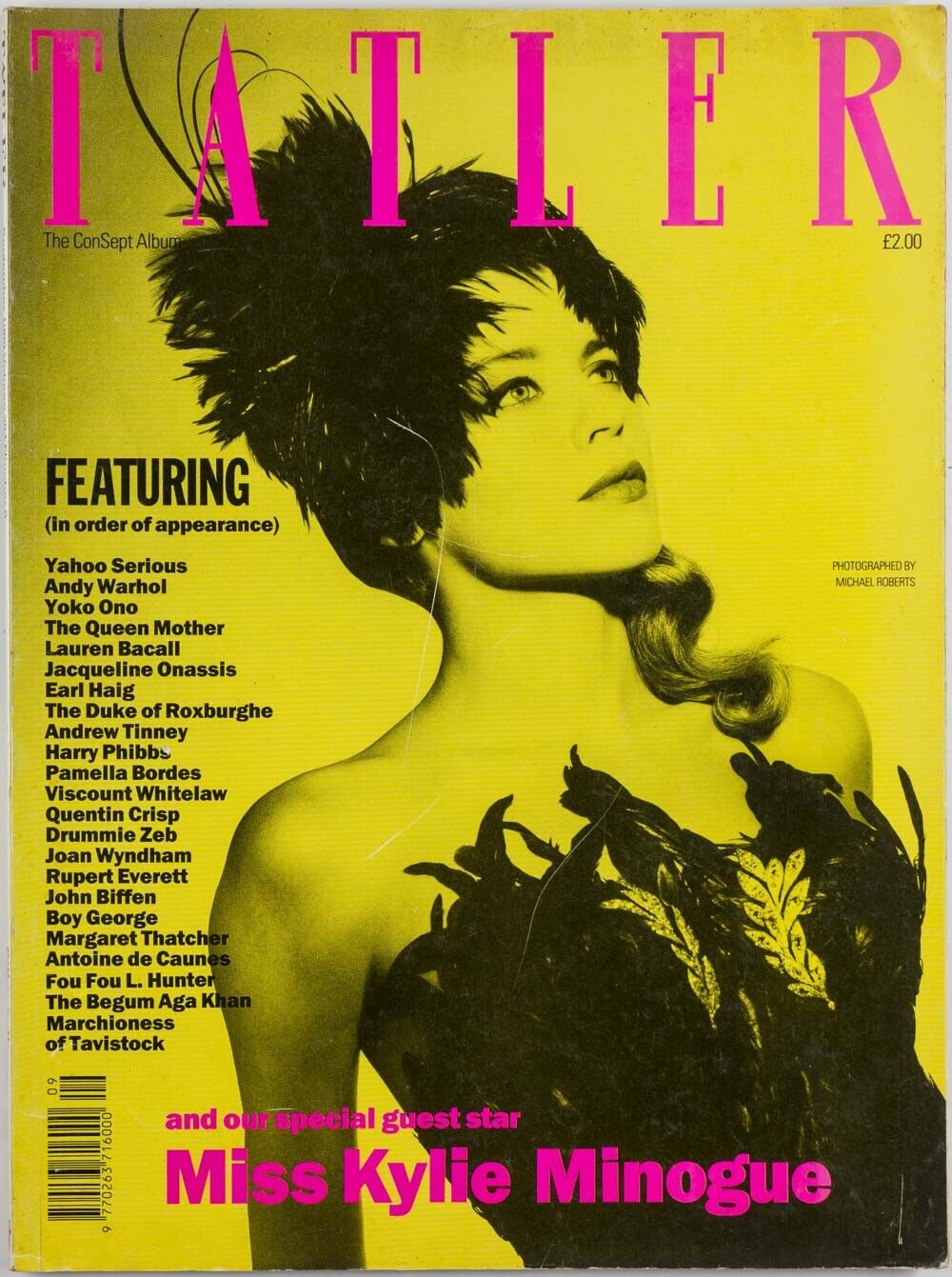 Kylie Minogue QUENTIN CRISP Boy George RUPERT EVERET Warhol YOKO Tatler magazine