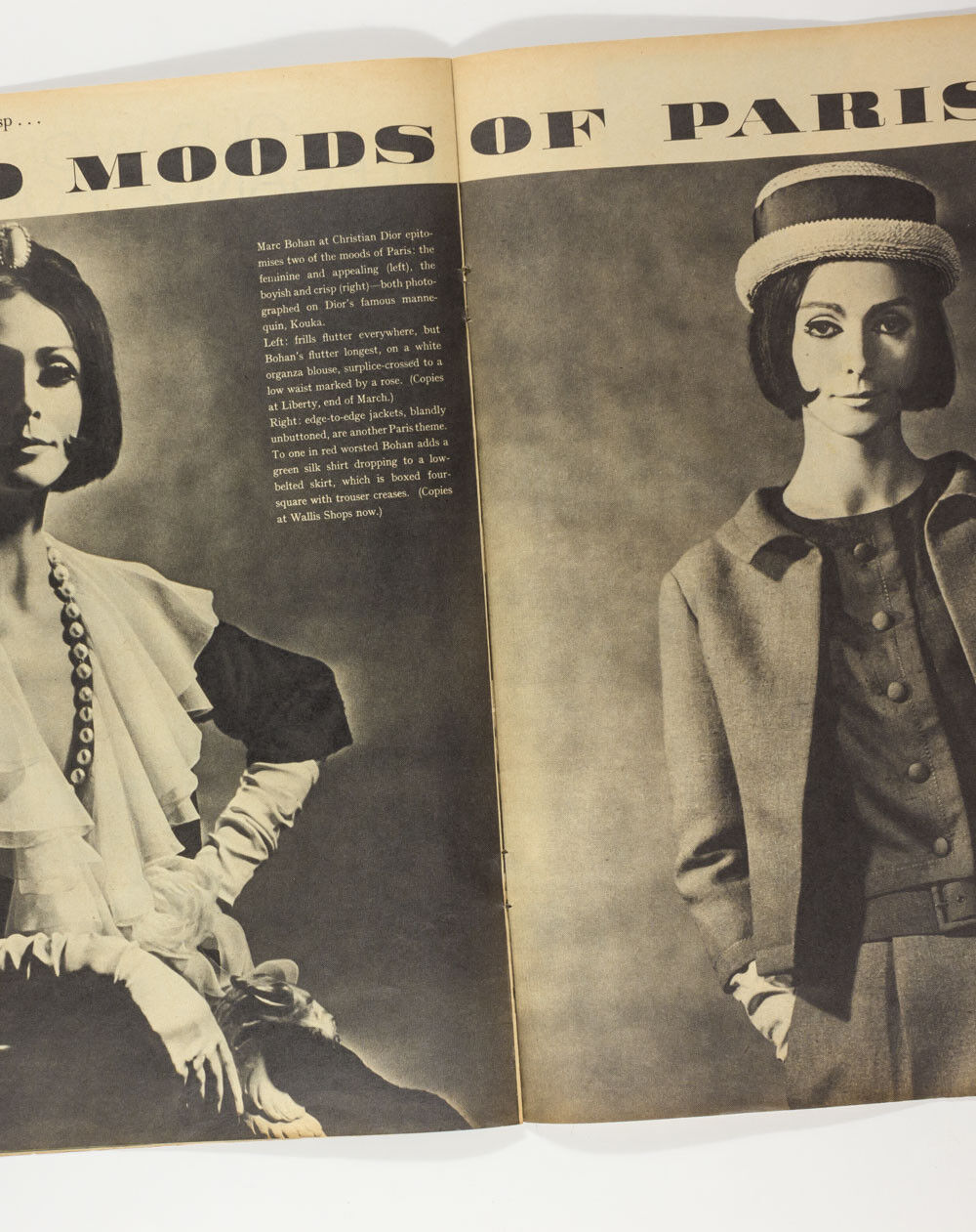 Jean Shrimpton VERSAILLES David Bailey KOUKA DENIS Dior SUNDAY TIMES MAGAZINE