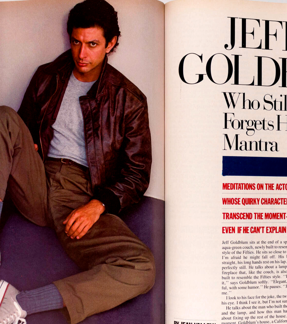 Jeff Goldblum BOY GEORGE Kevin Kline COSTNER US GQ magazine 1985 July JEFF FAHEY