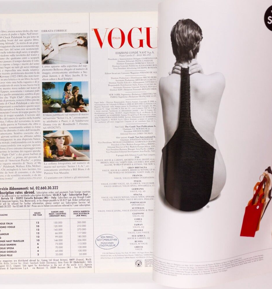 MALGOSIA BELA Jeisa Chiminazzo ELAINE CONSTANTINE Vogue Italia 2000 Tim Walker