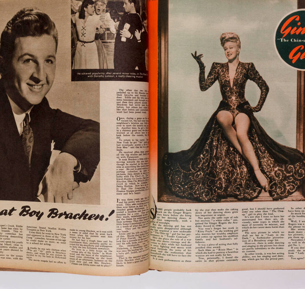 VIVIEN LEIGH Ann Sheridan GINGER ROGERS Picturegoer magazine BOUND VOLUME book