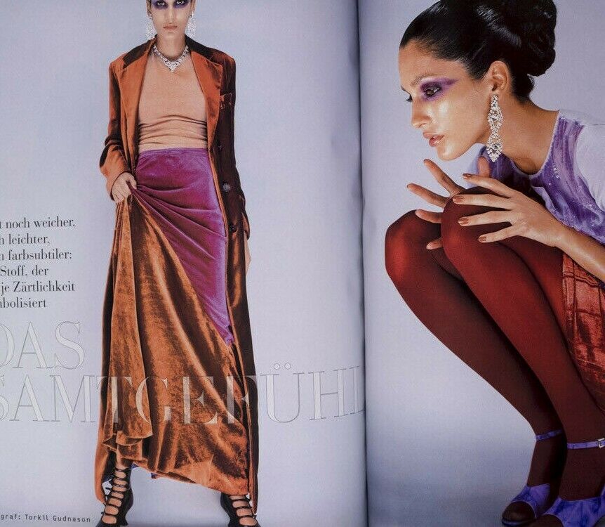 Kate Moss ALBERT WATSON Loulou de la Falaise DAVID BAILEY German Vogue magazine