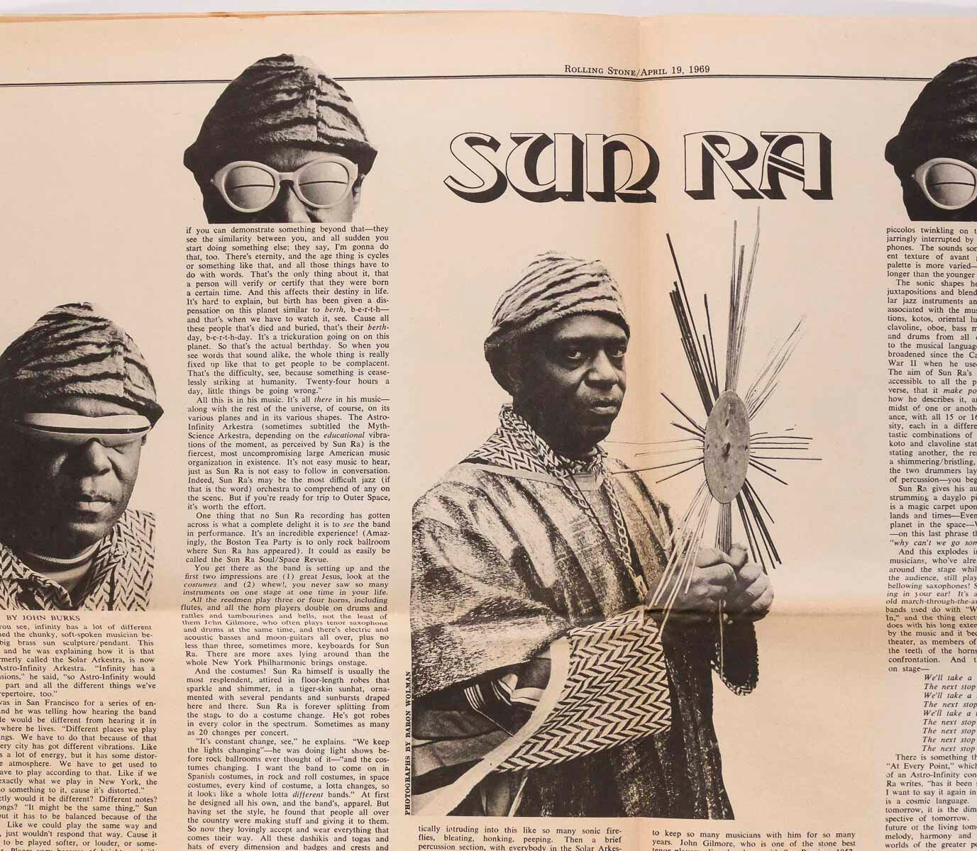 SUN RA Cerebrum Club EARTHQUAKE Rolling Stone magazine 31 April 1969 Tina Turner