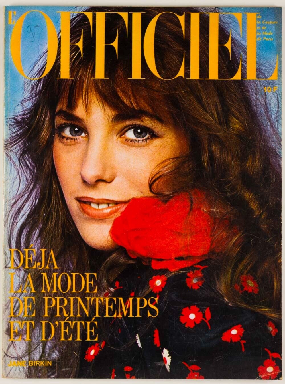 JANE BIRKIN Spring Summer 74 Haute Couture L’OFFICIEL fashion magazine PARIS vtg