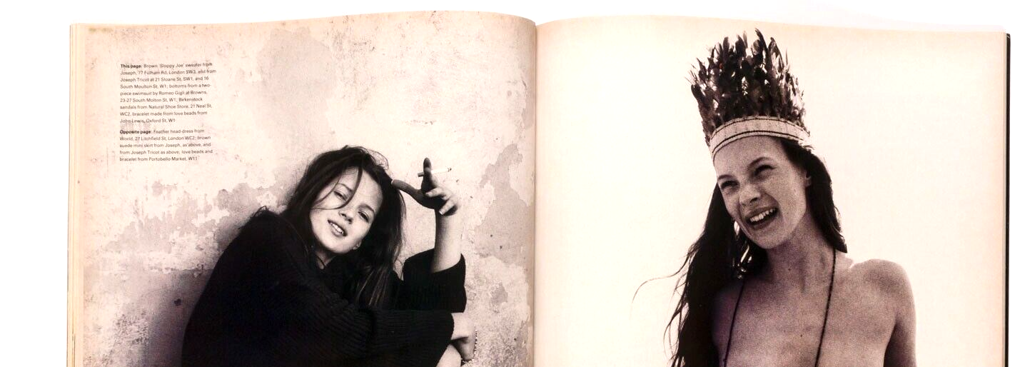 Kate Moss CORINNE DAY Mickey Rourke THE FACE magazine 1990 July SPIKE ISLAND vtg