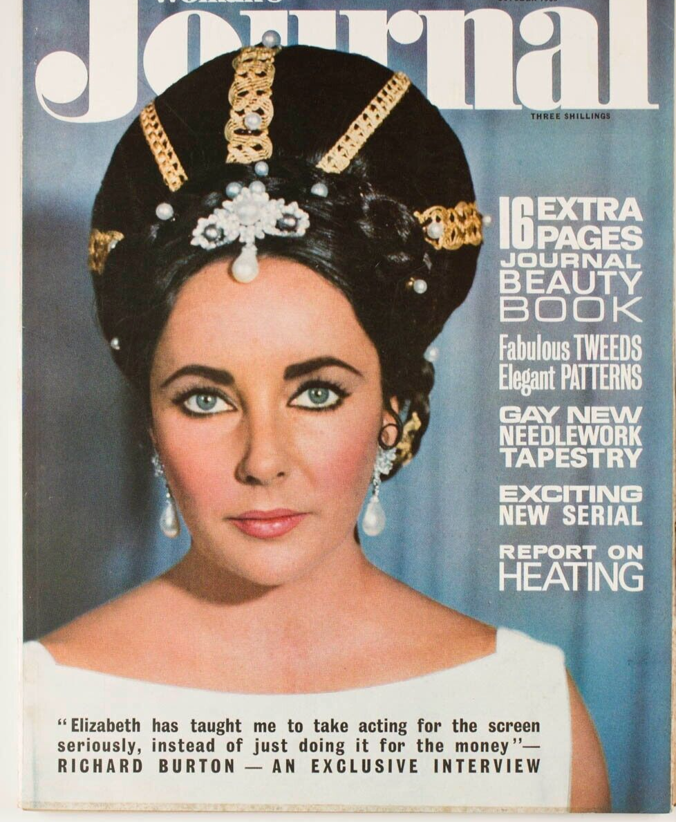 Elizabeth Taylor RICHARD BURTON Jill Kennington PAULENE Woman's Journal magazine