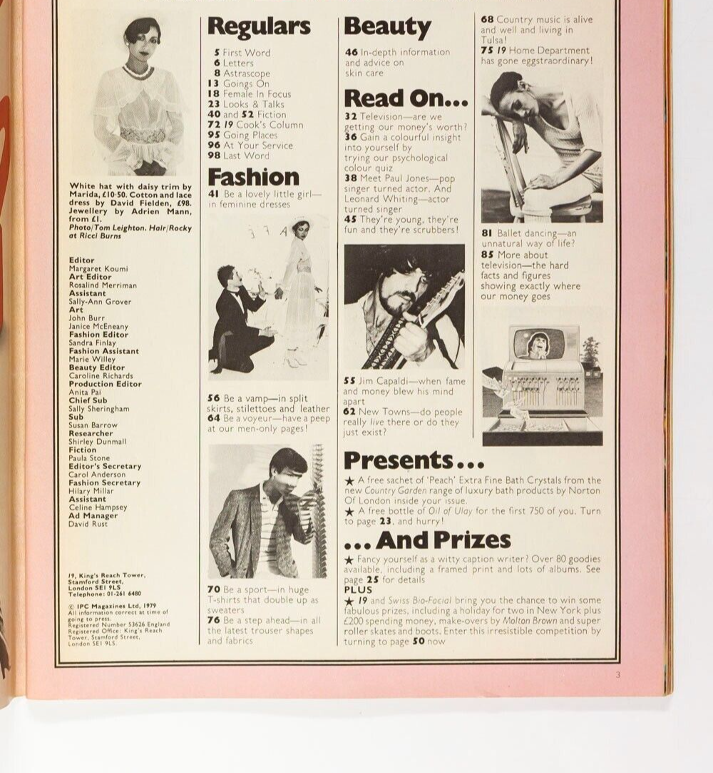 Vivienne Lynn LEONARD WHITING Paul Jones JIM CAPALDI Tulsa DAGWORTHY 19 magazine
