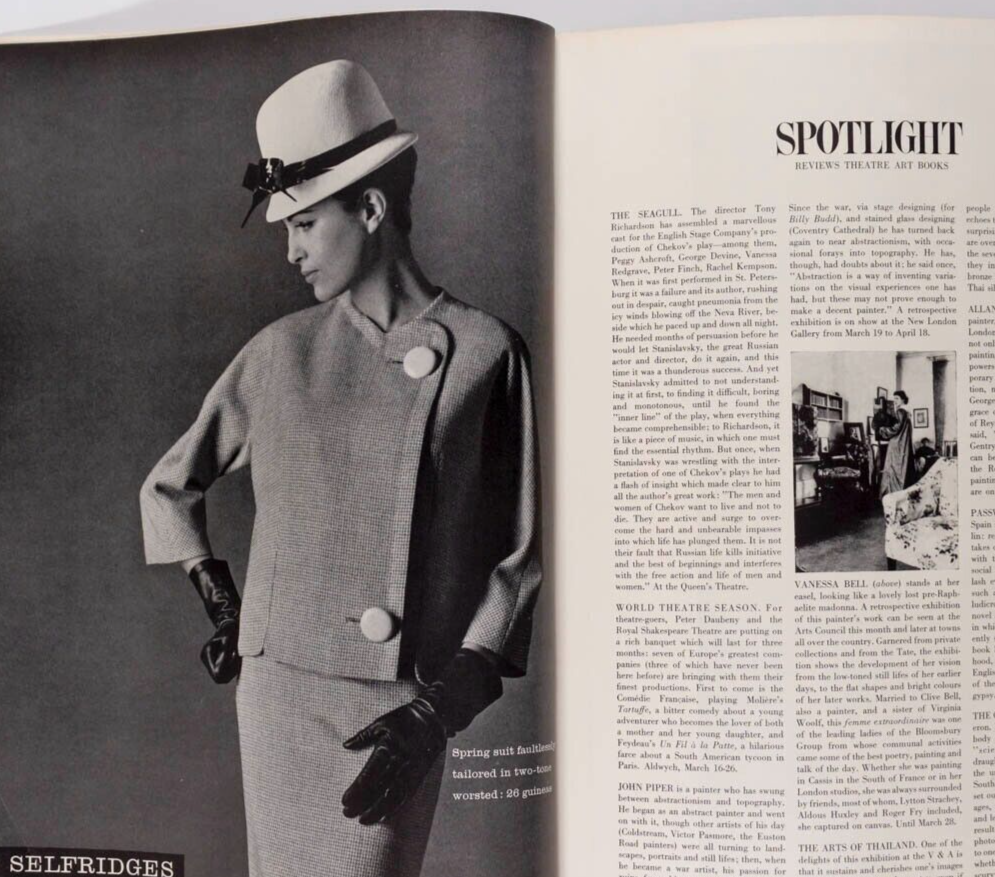 JEAN SHRIMPTON John Lennon APRIL ASHLEY Vogue March 1964 Biba CHANEL vtg MOD UK