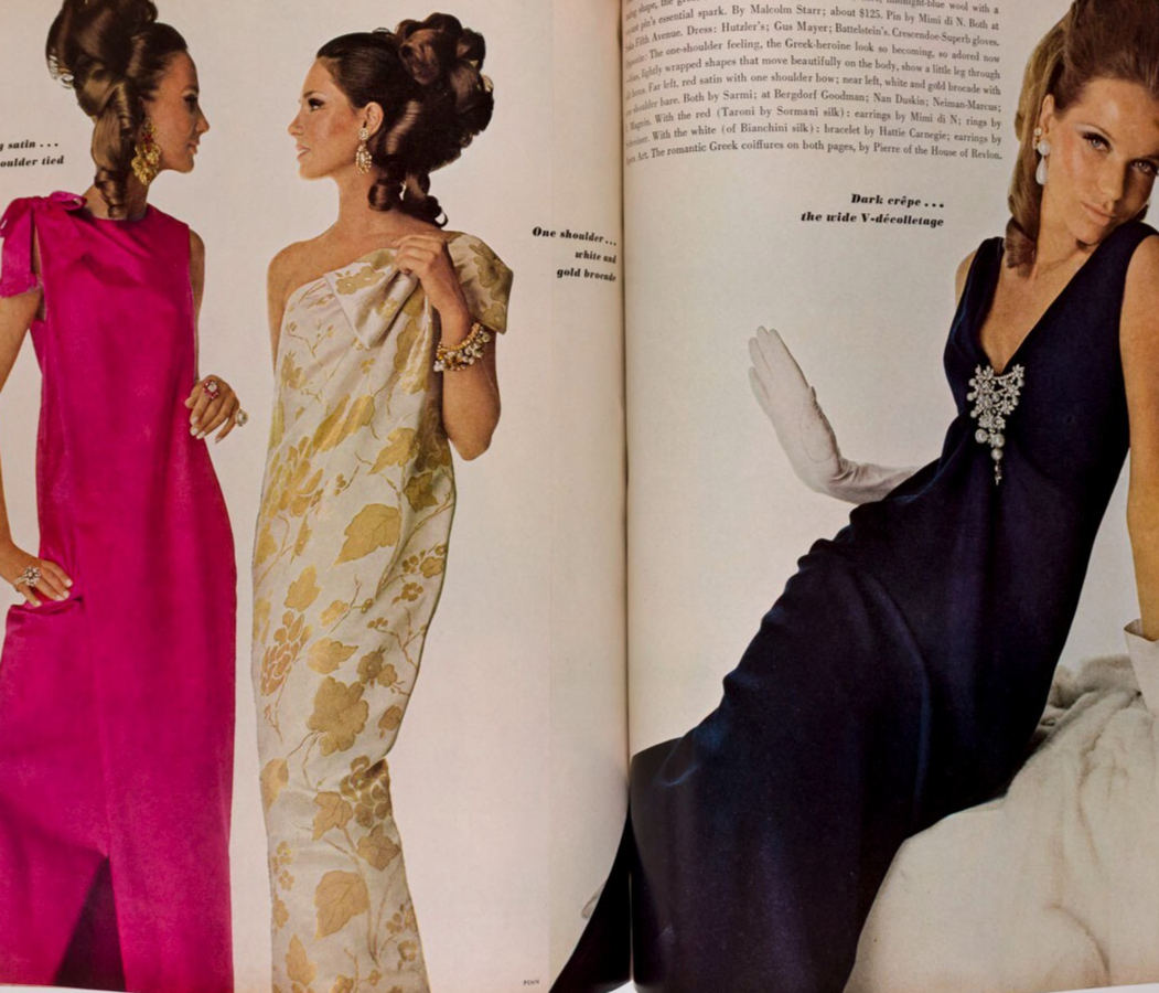 MARISA BERENSON Veruschka PENN Vogue September 1965 Fellini COLLECTIONS Barzini