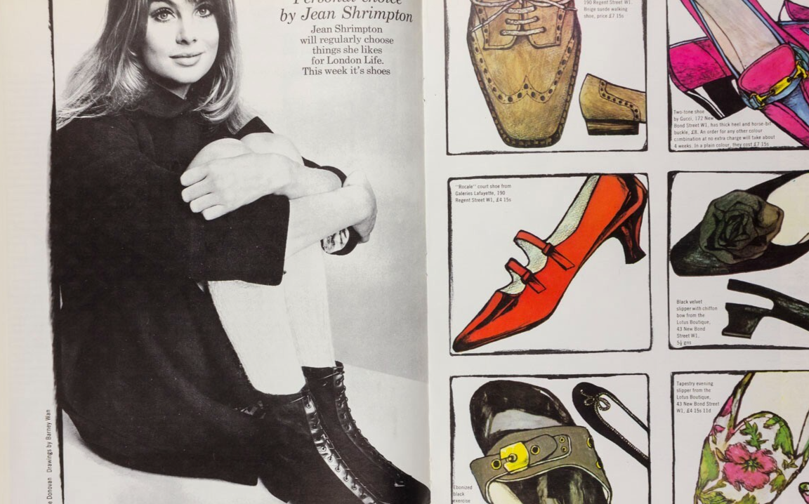 DONOVAN Diana Rigg JEAN SHRIMPTON London Life magazine October 1965 Scarfe EDNA