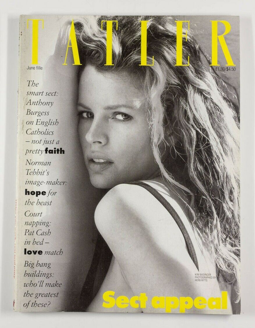 Kim Basinger HERB RITTS Pat Cash ANDY WARHOL Anthony Burgess TATLER magazine VTG