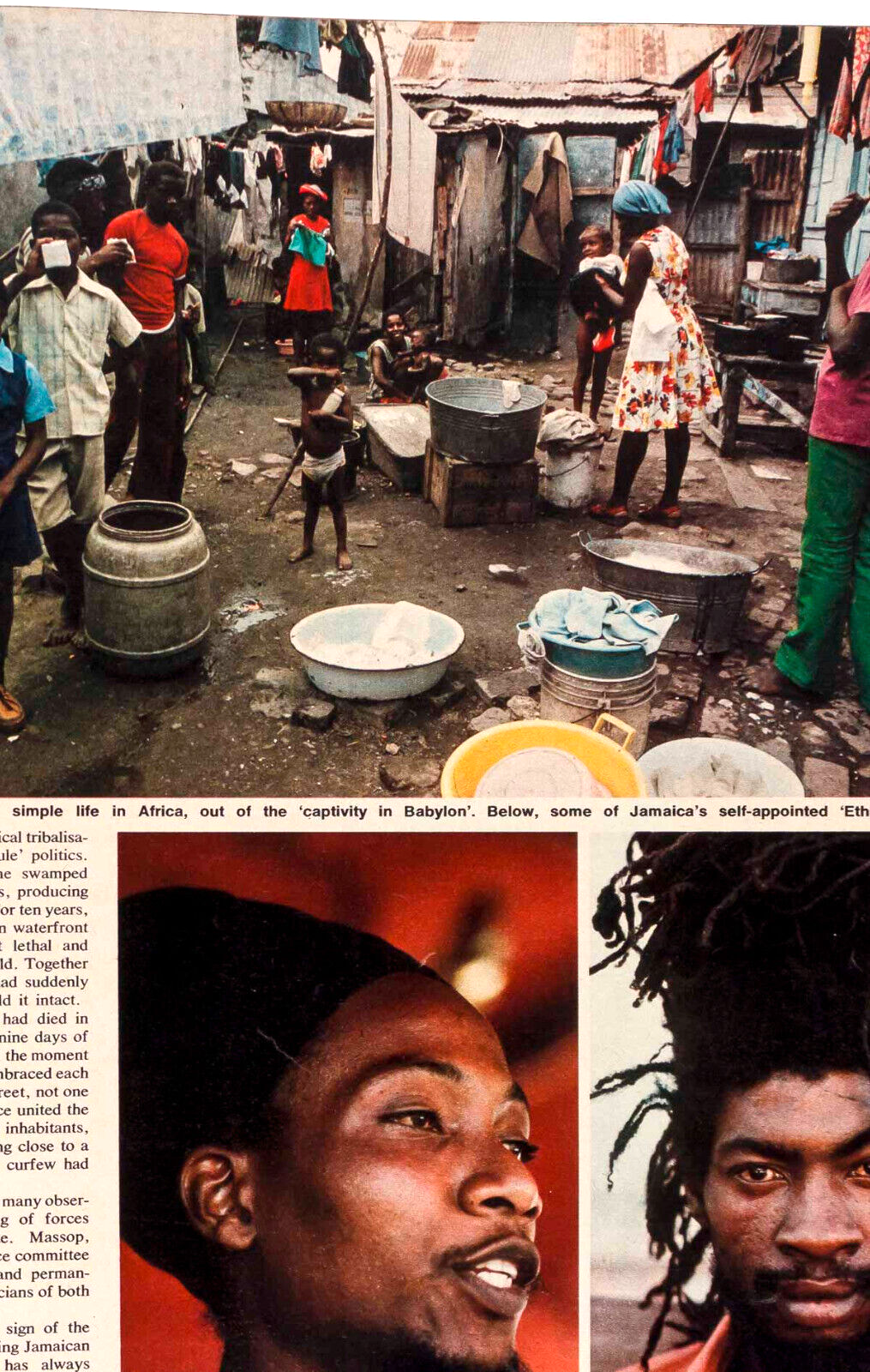 RASTAFARIANS Jamaica COLIN JONES Reggae HAILE SELLASIE Rasta ~ Observer magazine