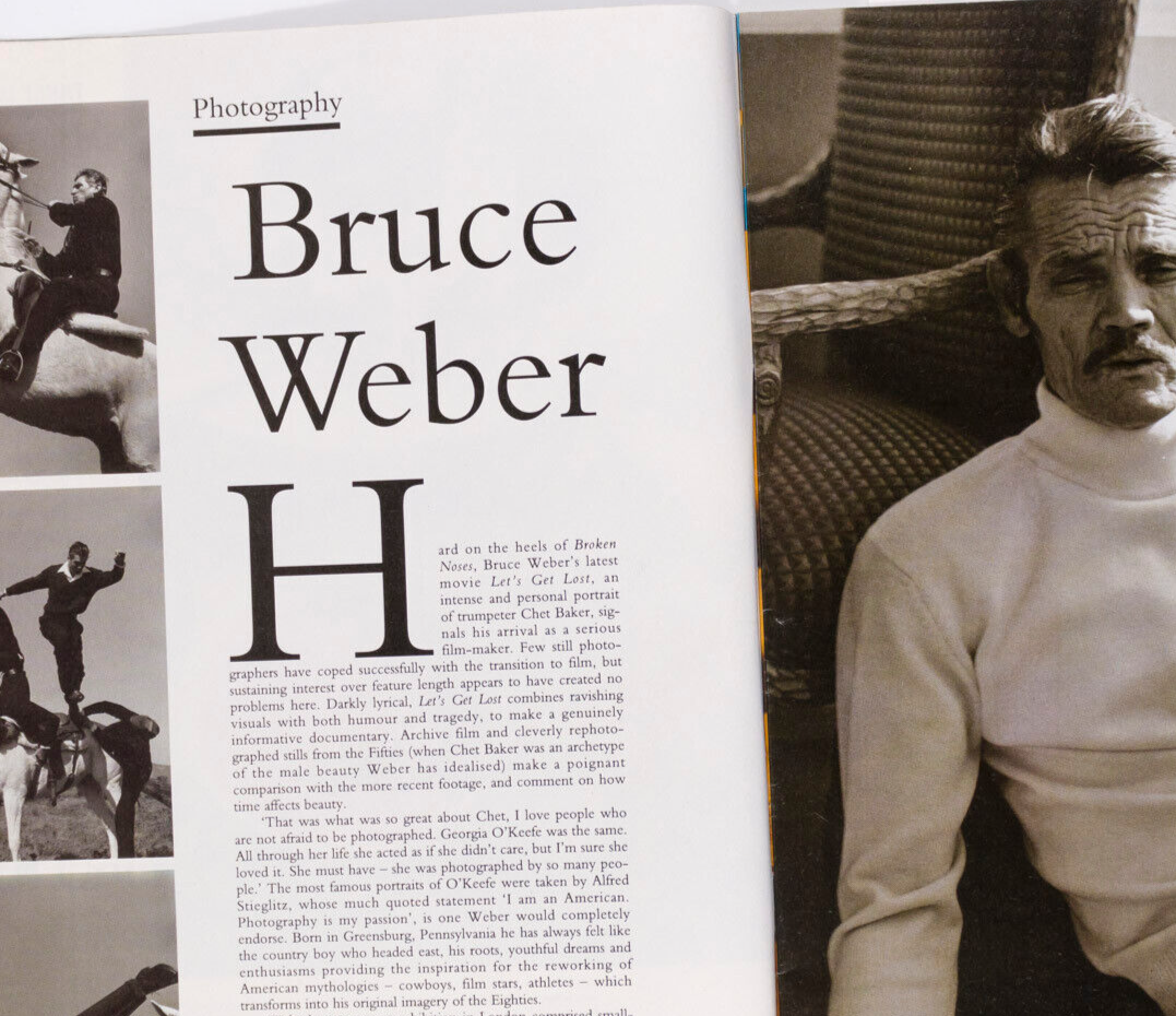 BRUCE WEBER Sam Shepard CHET BAKER Quentin Crisp FELLINI ~ CORRESPONENT MAGAZINE