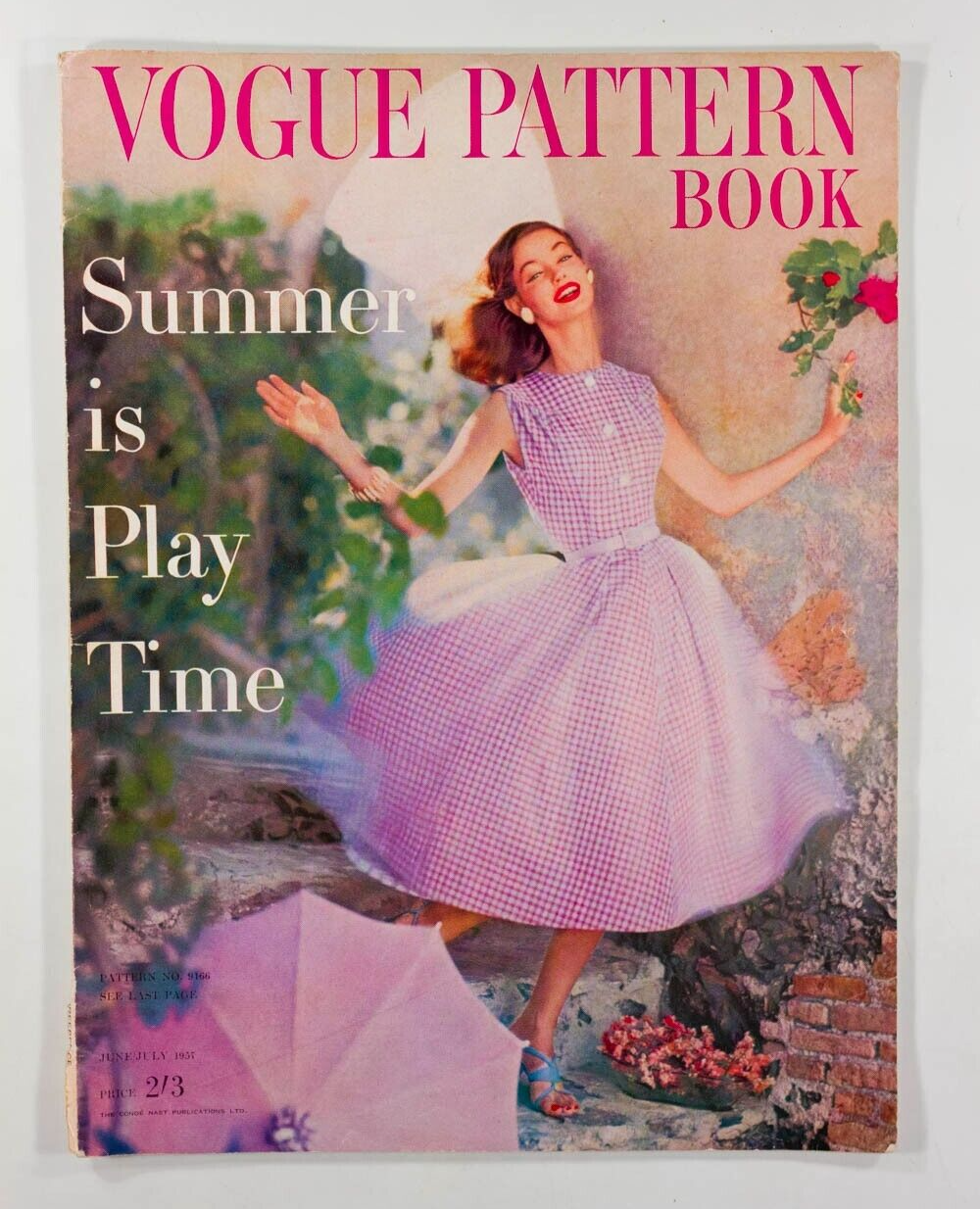 Summer 1957 VOGUE PATTERN BOOK magazine VTG patterns DRESS shorts SWIMWEAR 50s