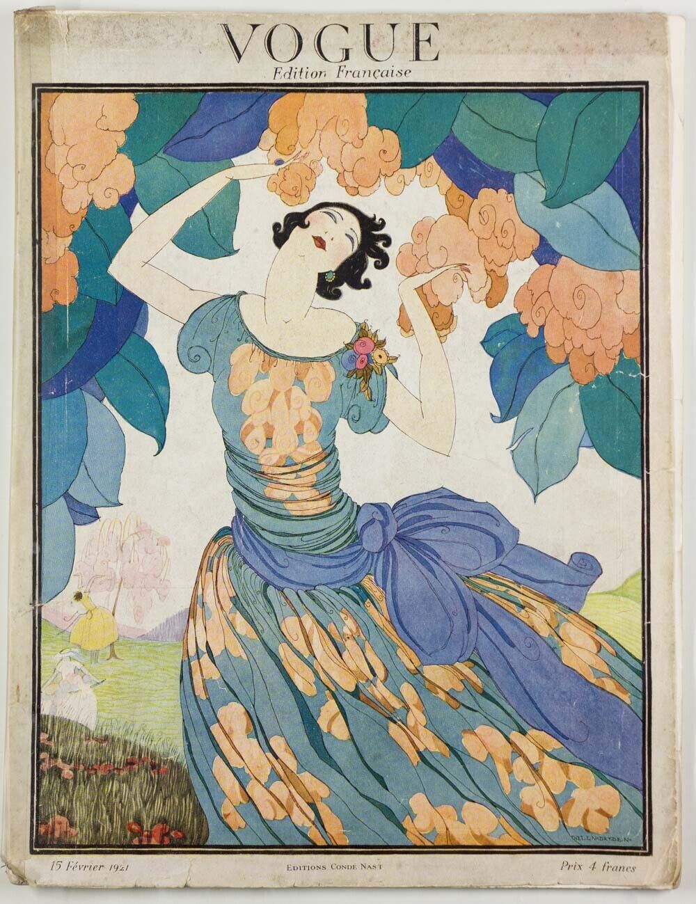 Helen Dryden PARIS VOGUE magazine February 1921 FRENCH vtg TWENTIES FASHION vtg