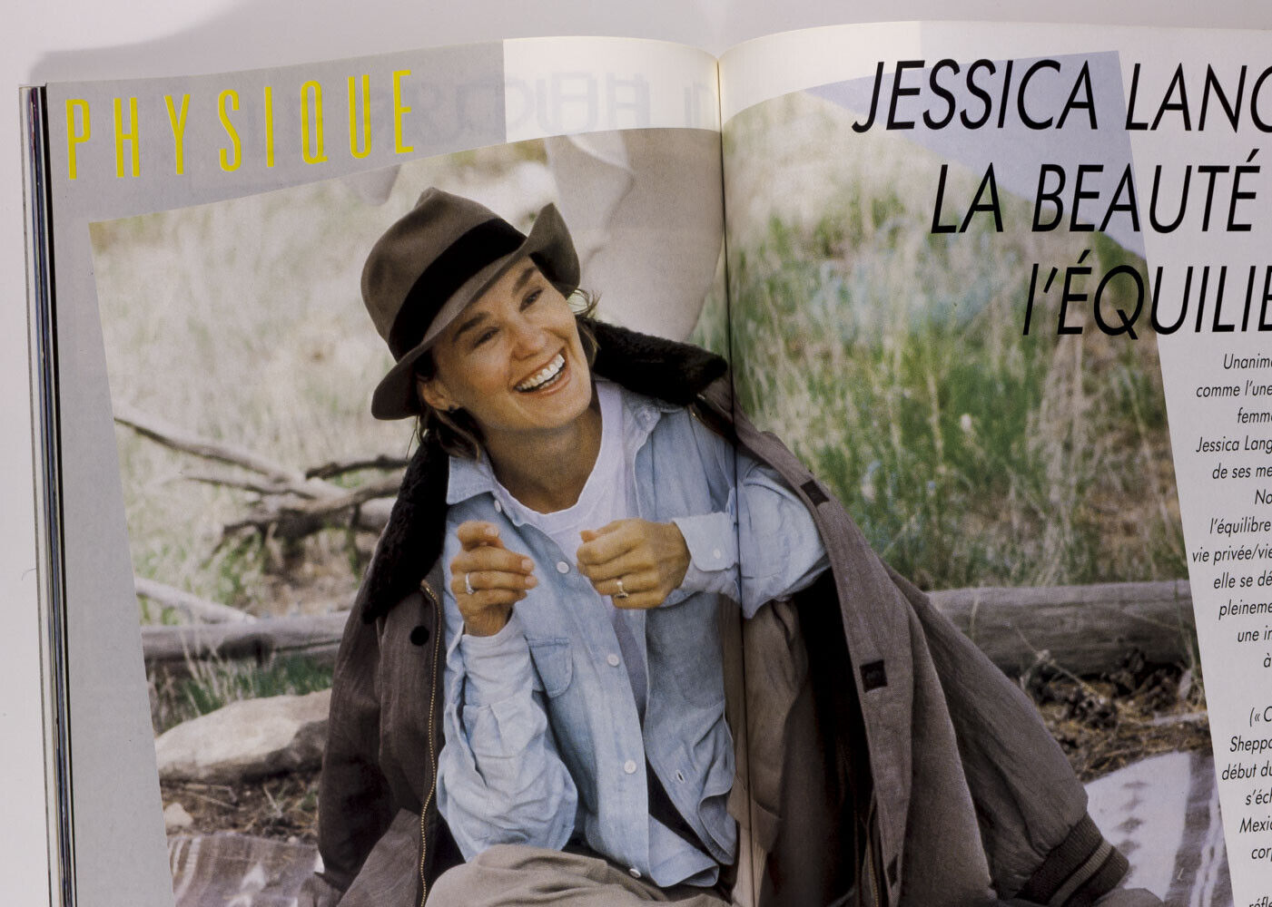 Isabelle Adjani CHRISTOPHER LAMBERT Jessica Lange VOGUE SPORT magazine DENIM vtg