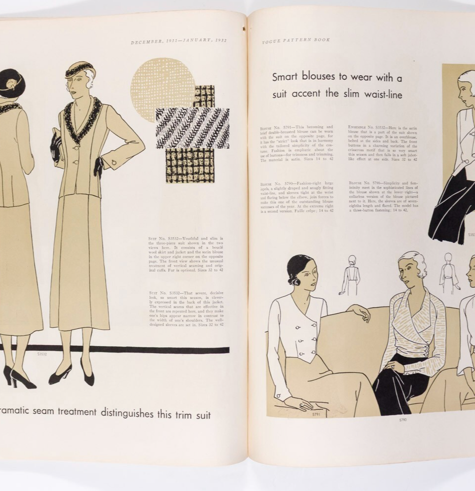 VOGUE PATTERN book December 1931 GEORGES LEPAPE Fashion WINTER Art Deco UK Women