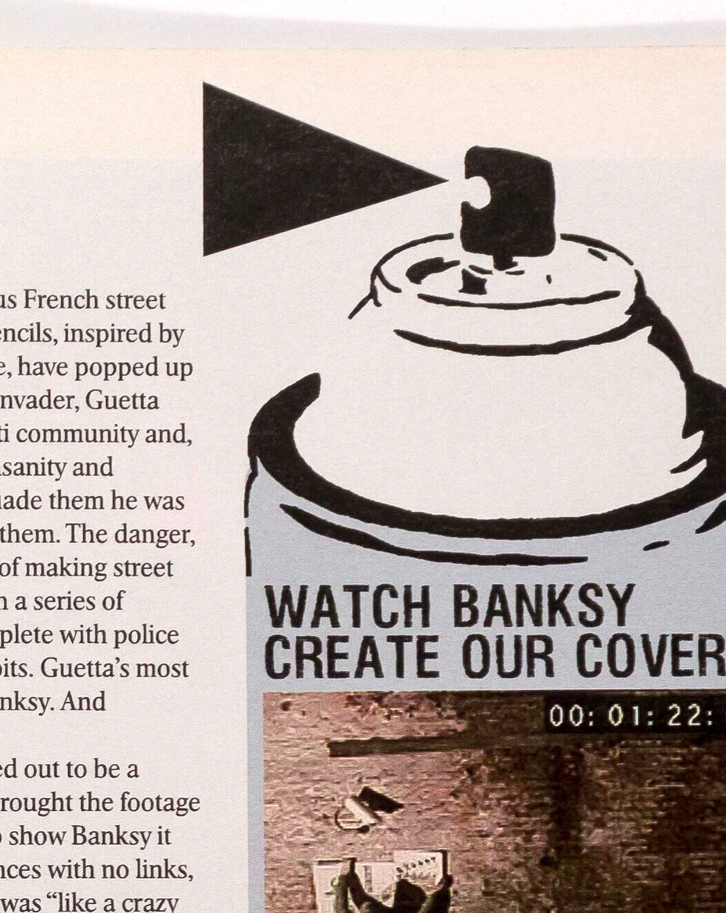 BANKSY exclusive Surveillance Monkey SUNDAY TIMES MAGAZINE February 28 2010 ART