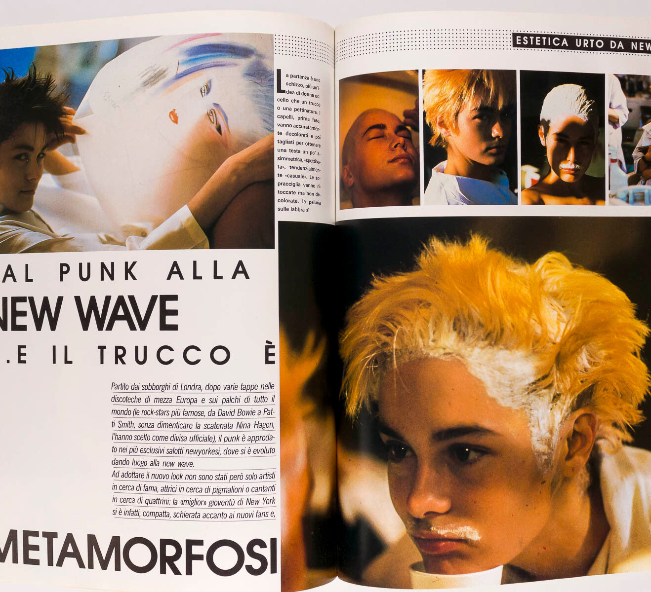 GIA CARANGI Eva Ionesco HANS FEURER New Wave VOGUE ITALIA magazine February 1981