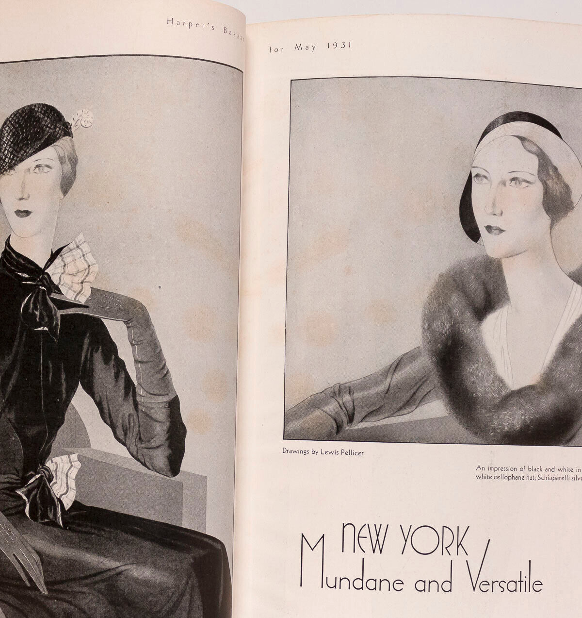 Benigni ART DECO Driver HARPERS BAZAAR May 1931 Chrysler SCHIAPARELLI Irvin Cobb
