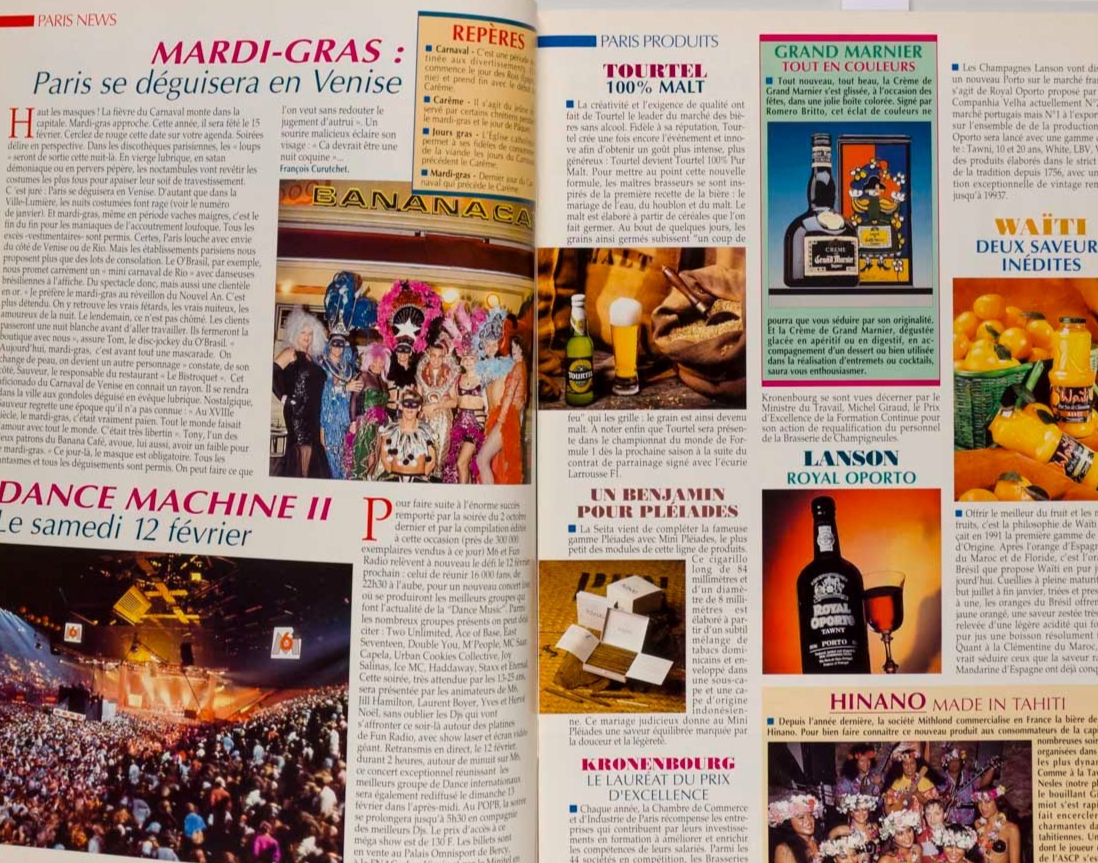 Amanda Lear WINTER Sports NUIT magazine February 1994 Paris night clubs CLUBBING