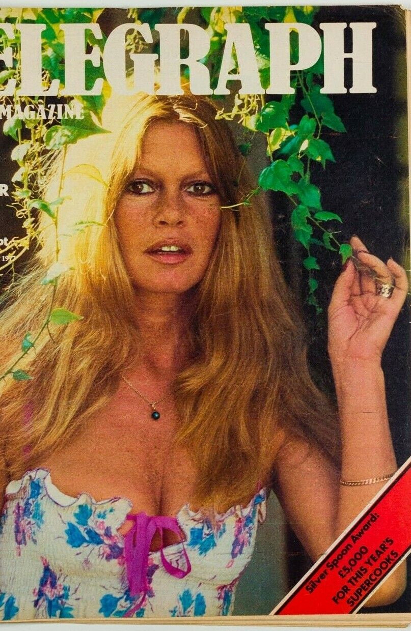 25 years of BRIGITTE BARDOT by TINA BROWN Weekend TELEGRAPH SUNDAY MAGAZINE 70s