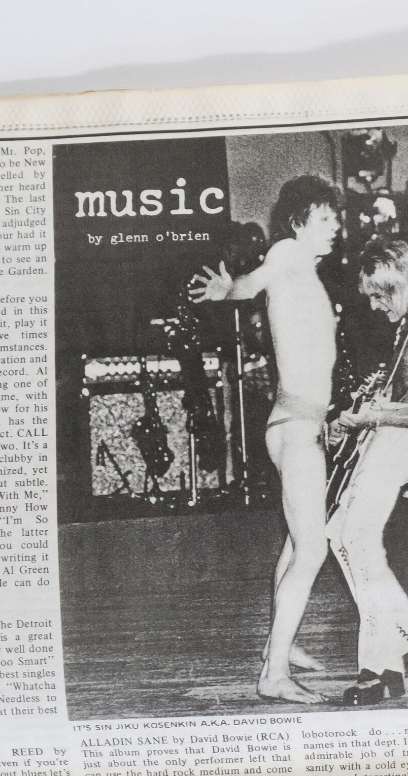 AMANDA LEAR Uschi BOWIE Fran Lebowitz IGGY Jane Forth STEPHEN BURROWS  Interview