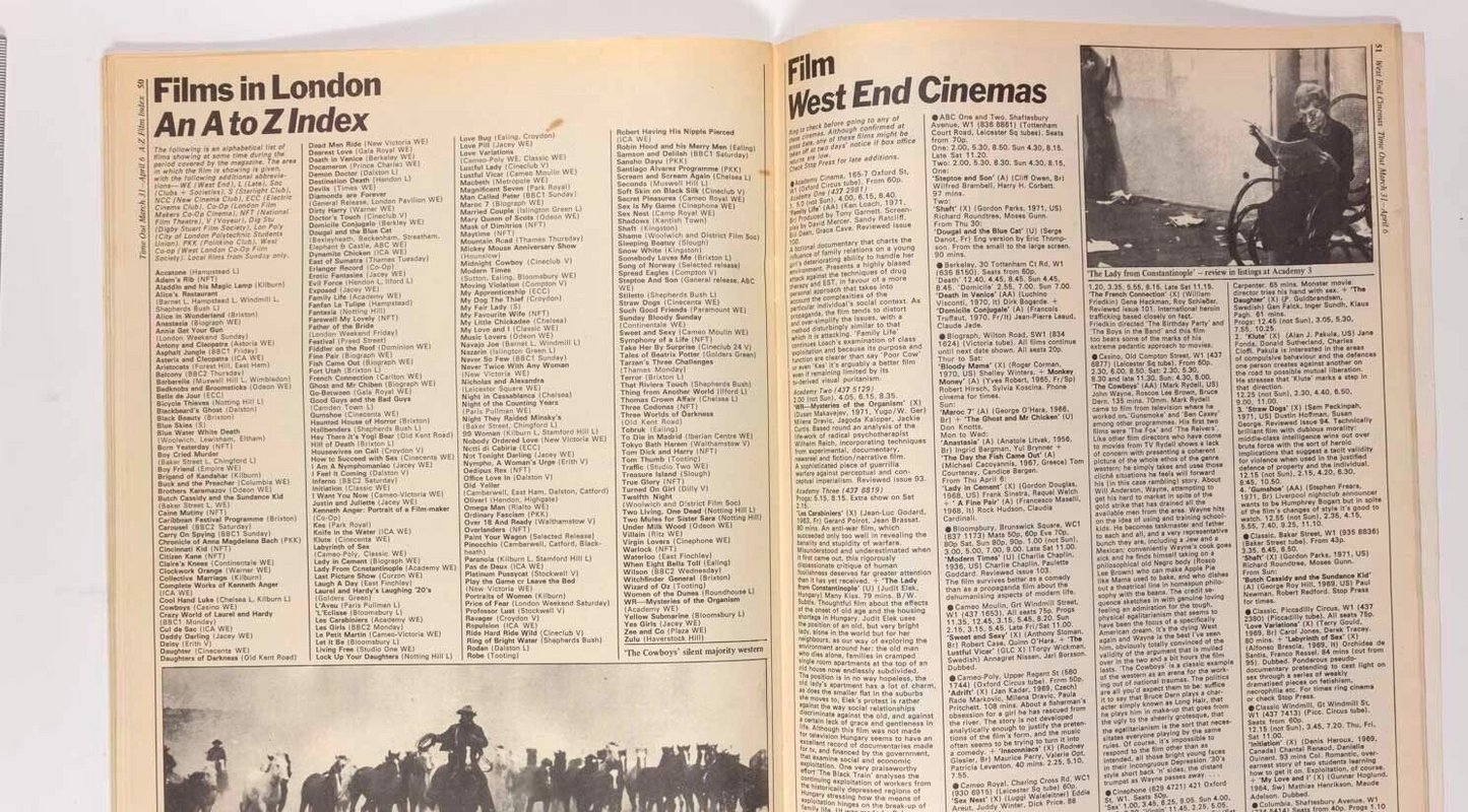 Grateful Dead OTTO PREMINGER Procul Harum BALLET RAMBERT Time Out magazine 70's
