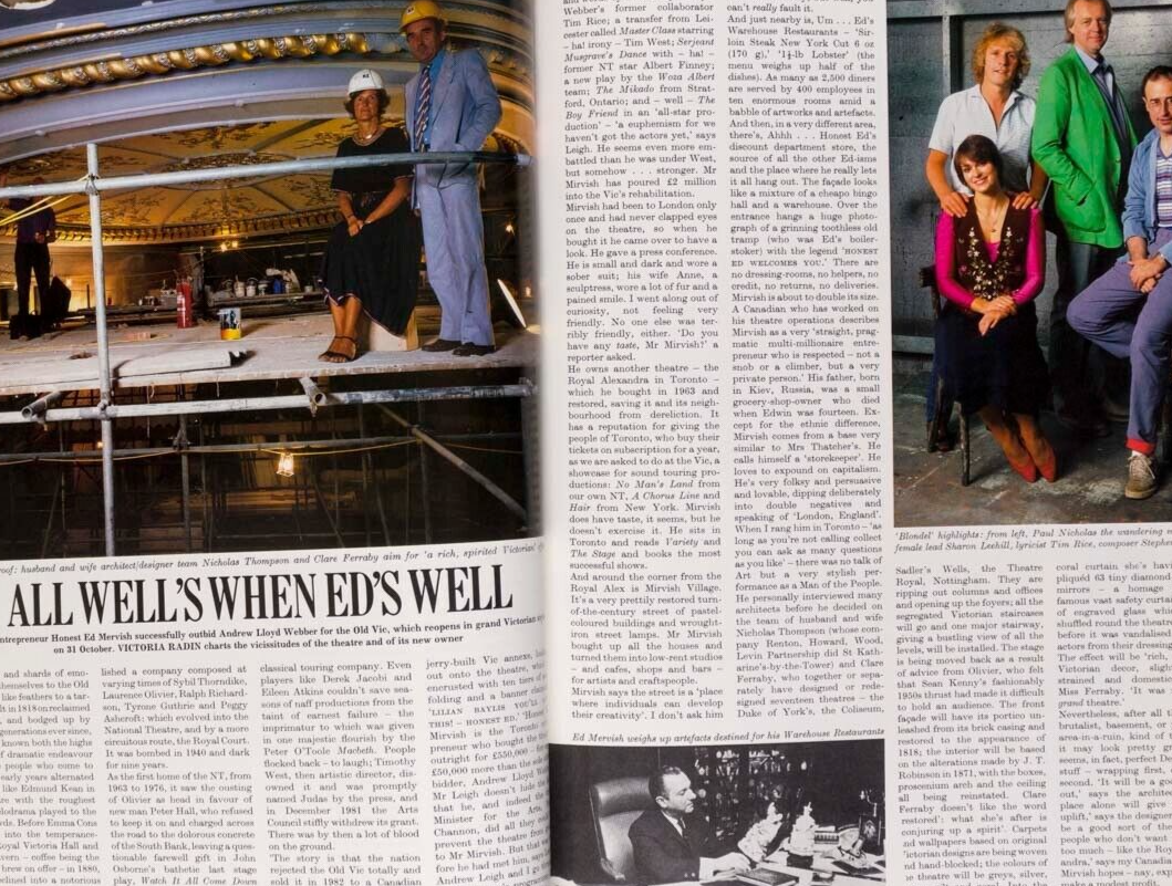 Catherine Oxenberg PAUL NICHOLAS Gianfranco Ferre TIM RICE Dufy HARPER'S & QUEEN