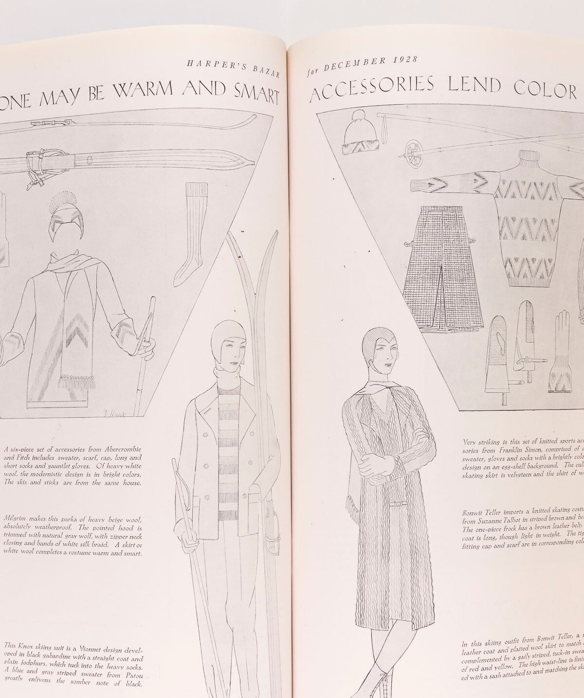 ERTE Schiaparelli ART DECO vtg HARPERS BAZAAR December 1928 Louise Boulanger US