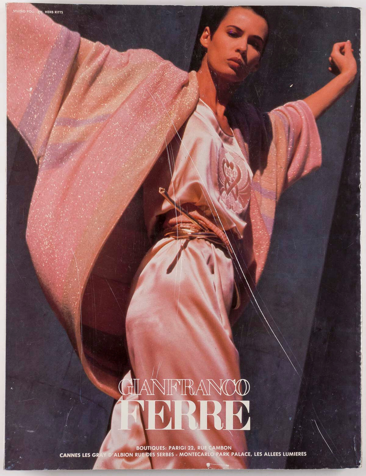 Paulina Porizkova LEE MILLER Tina Chow PARIS VOGUE Mars 1986 Helmut Newton ALAIA