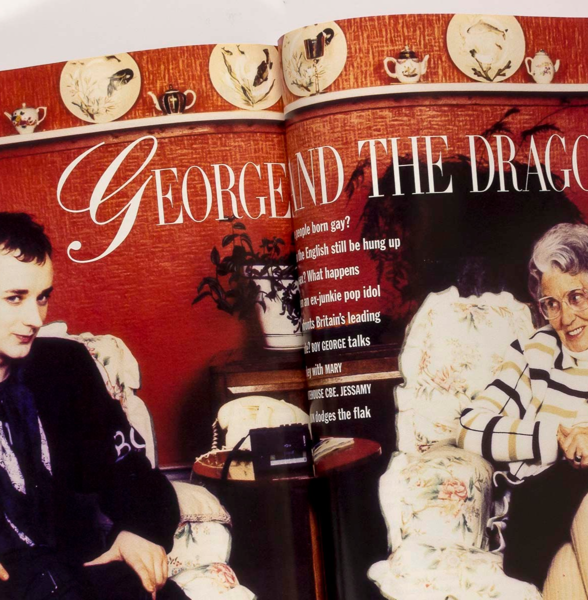 Vivienne Westwood MARGARET THATCHER punk BOY GEORGE  Tatler magazine April 1989