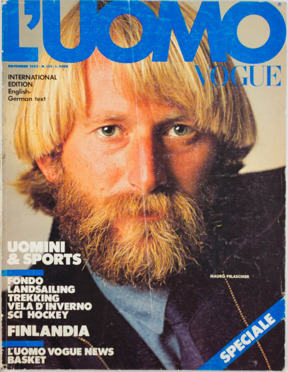 Aldo Fallai ROLAND PETIT Kareem Abdul Jabbar SKIWEAR Antonio Lopez L'UOMO VOGUE