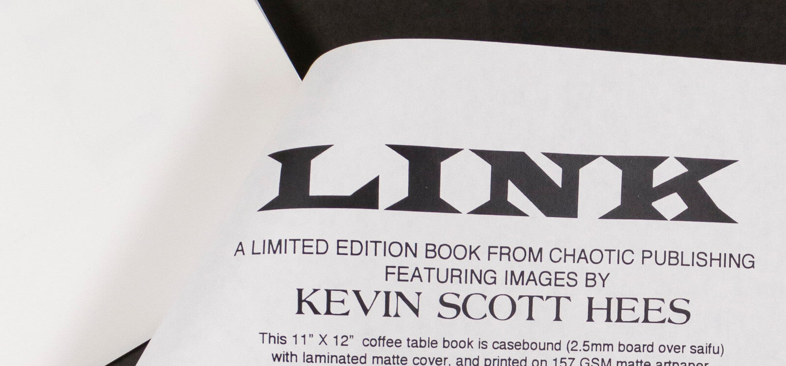 Link KEVIN SCOTT HEES Hardback Book + SIGNED LETTER 1st Ed 1997 Association Copy