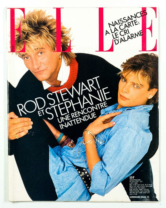 Rod Stewart PRINCESS STEPHANIE OF MONACO Elle France magazine FRENCH FASHION 80s