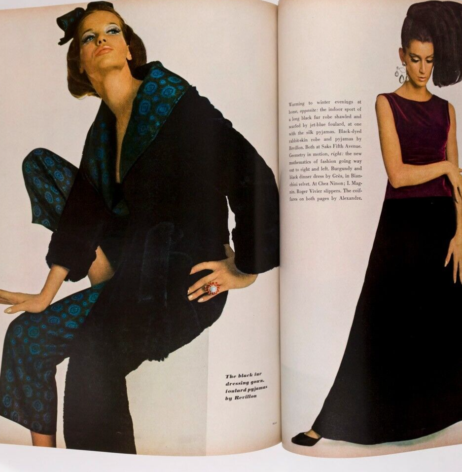 Brigitte Bauer VERUSCHKA Benedetta Barzini VOGUE 1965 Gres HELMUT NEWTON Capote