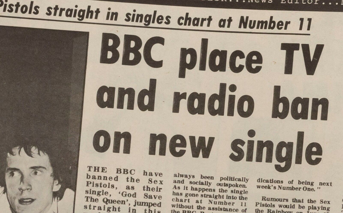 MARC BOLAN Sex Pistols JAMIE REID Boz Scaggs RULA LENSKA Record Mirror magazine