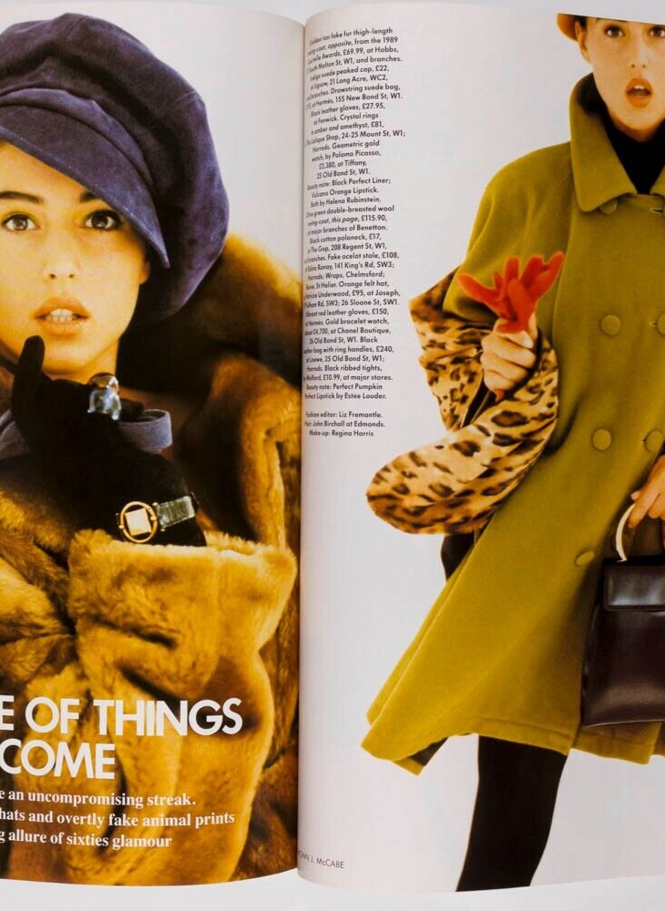 Tatjana Patitz NAOMI CAMPBELL Monica Bellucci VOGUE 1989 Nancy Reagan BLUMENFELD