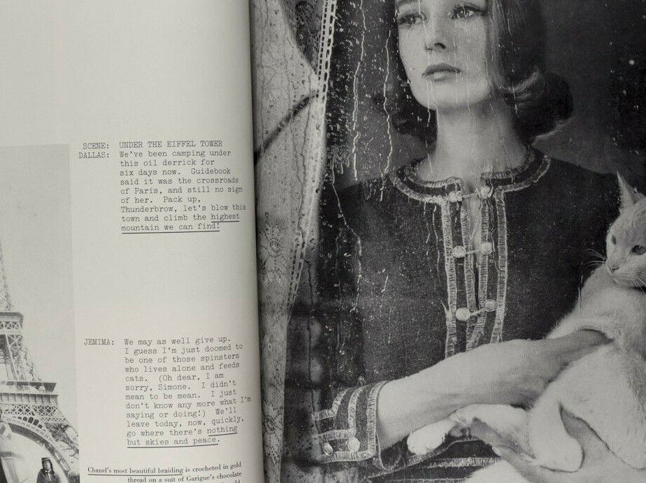 AUDREY HEPBURN Buster Keaton RICHARD AVEDON Paris Pursuit MEL FERRER vtg HARPERS