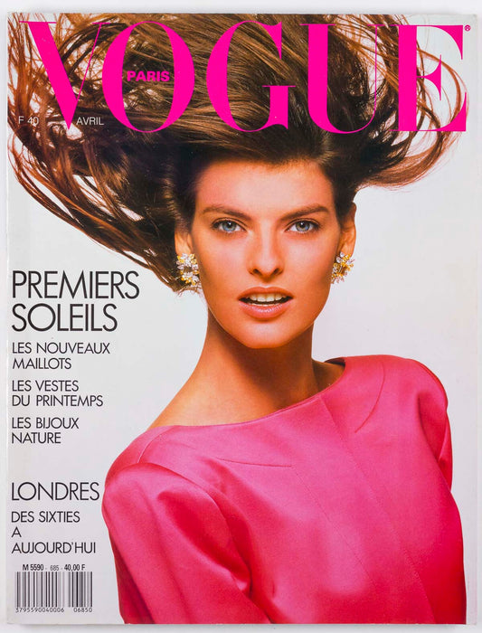 LINDA EVANGELISTA Yasmin Le Bon CHRISTY TURLINGTON Paris Vogue April 1988 Bijoux