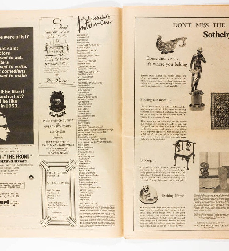 CATHERINE DENEUVE Jeanne Moreau TAMARA DOBSON Scott Baio INTERVIEW magazine VTG