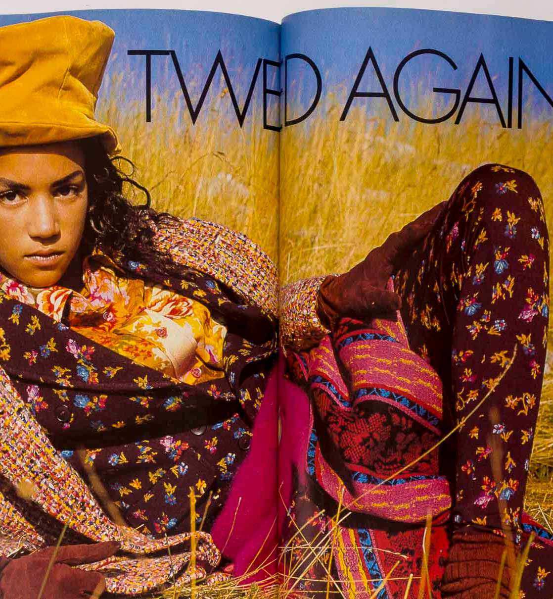 Patty Sylvia YASMIN LE BON Willy Van Rooy ELLE magazine October 1988 vtg TWEED