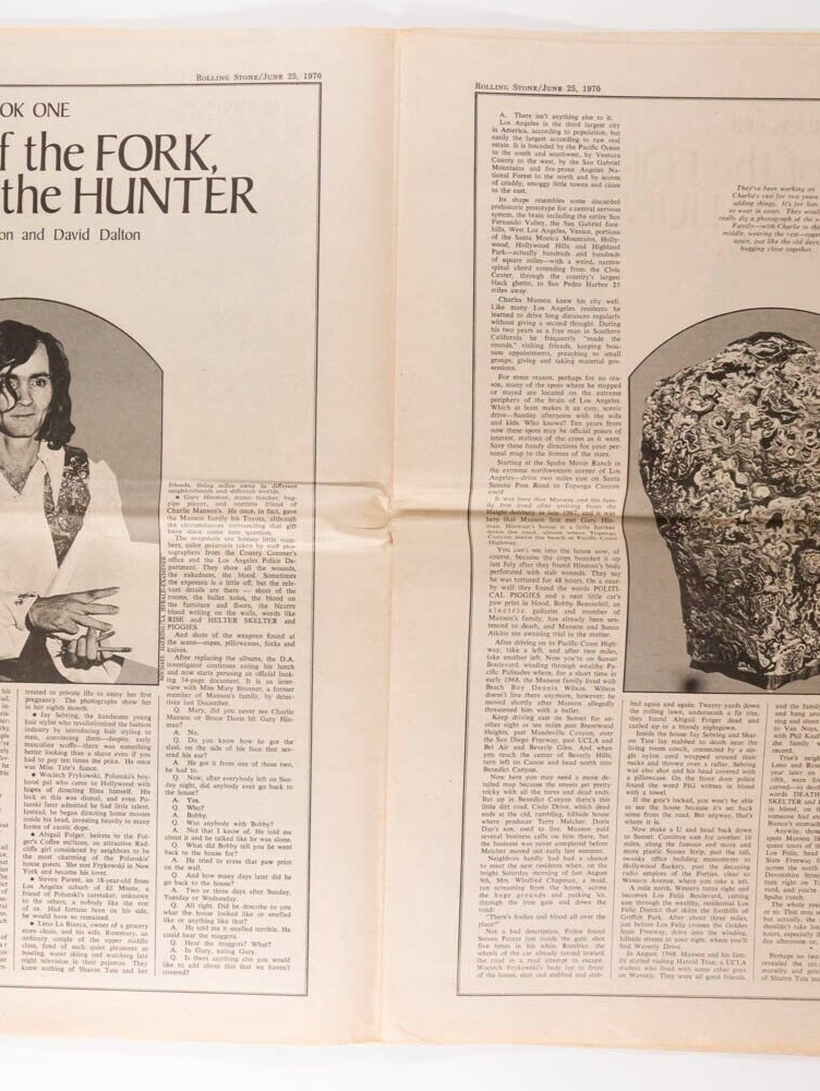 Charles Manson THE FAMILY Beatles ROLLING STONE magazine 25 June 1970 Clapton 61