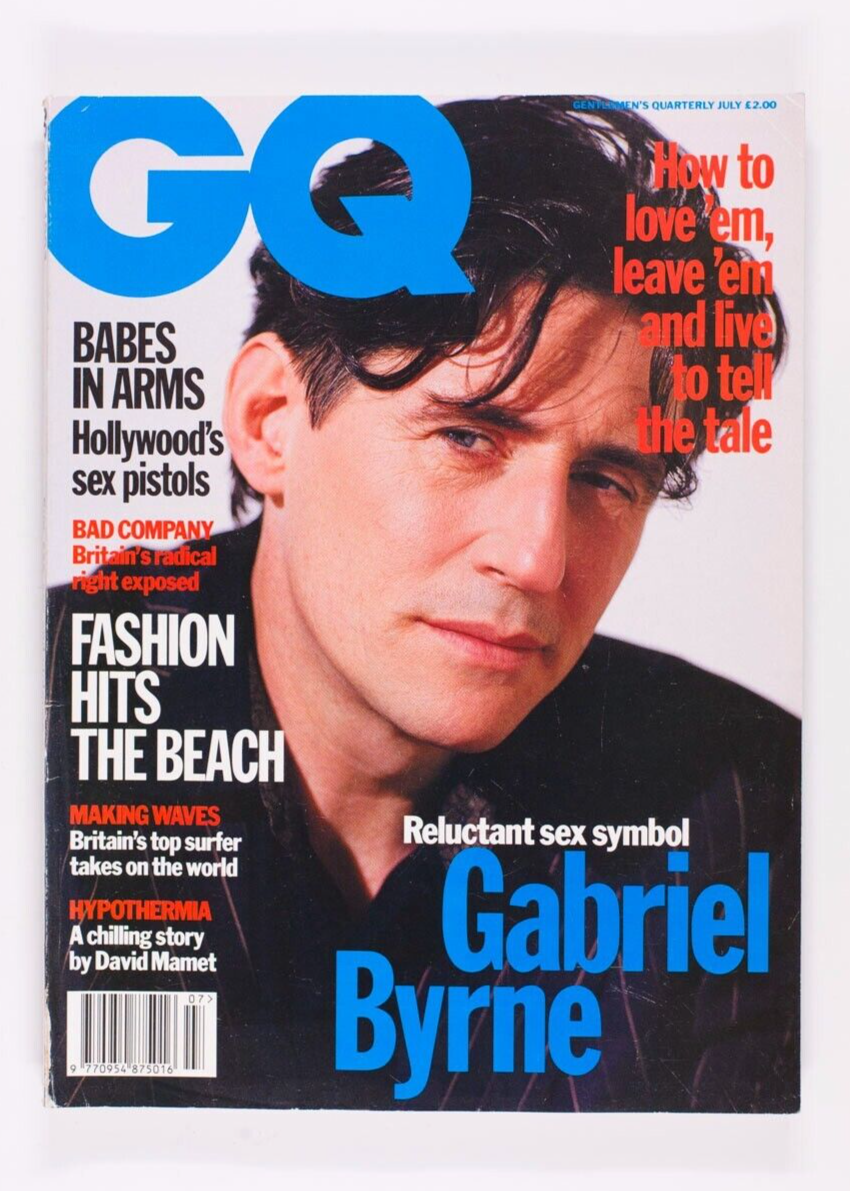 Gabriel Byrne DAVID MAMET July 1993 GQ Playboy LONDON LIFE H&E Spick MAGAZINE UK