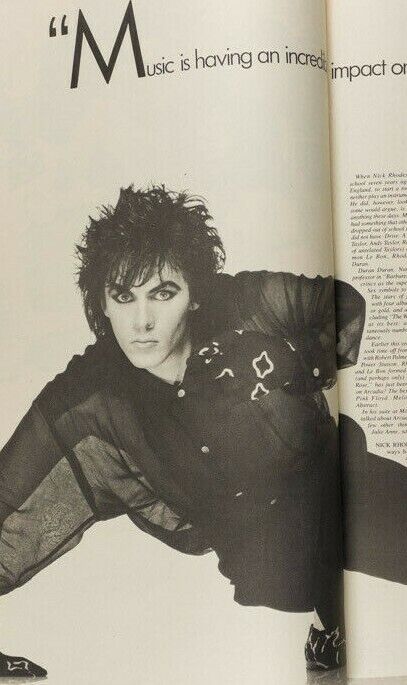 Nick Rhodes DURAN Antonio Lopez ROBERT MAPPLETHORPE Interview magazine 1985 Nov
