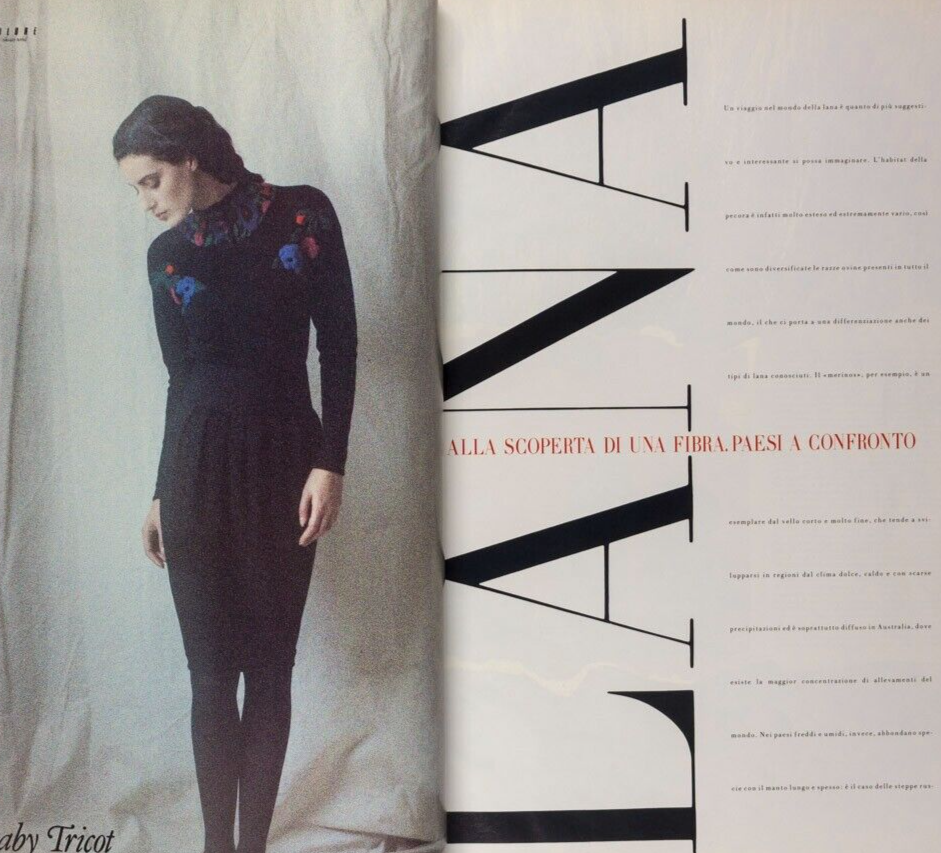 MATS GUSTAFSON Vivienne Westwood KOJI TATSUNO ~ VOGUE ITALIA wool supplement VTG