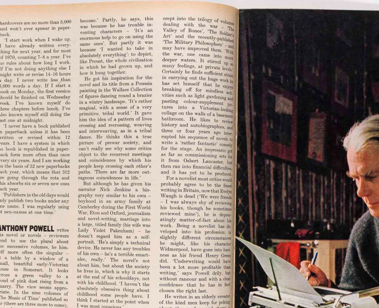 ANTHONY TROLLOPE Len Deighton BARRY FANTONI Observer magazine 1968 Brian Duffy