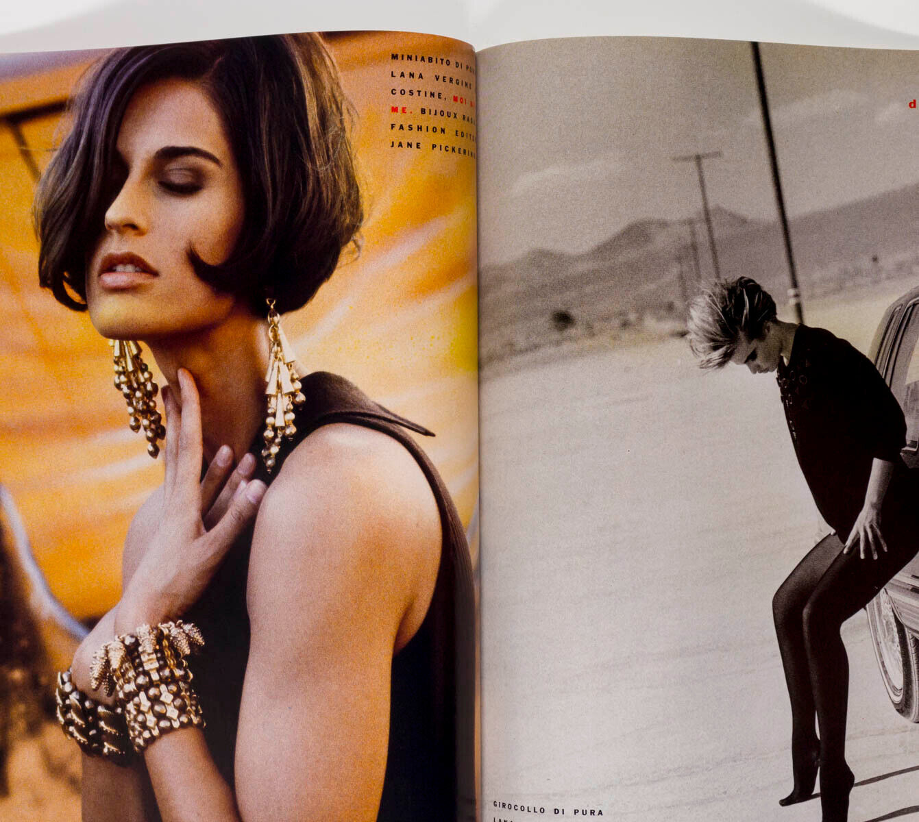 Veruschka BLUMARINE Vanessa Duve NEIL KIRK Vogue Italia Wool magazine supplement