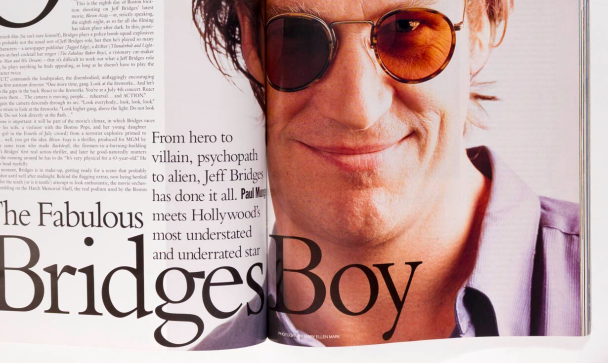 Jeff Bridges IVY LEAGUE Watches GQ MAGAZINE December 1993 Mario Van Peebles D&G